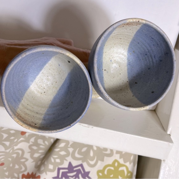 Ceramic Handmade Chalice Goblet Wine Glasses Set Of 2 - Picture 6 of 12